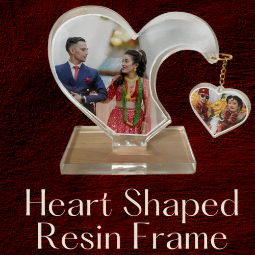 Heart Shaped Resin Photo Frame