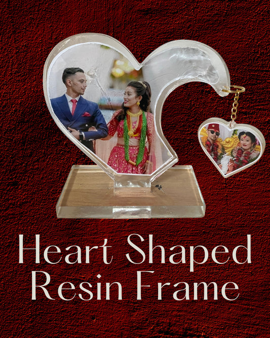 Heart Shaped Resin Photo Frame